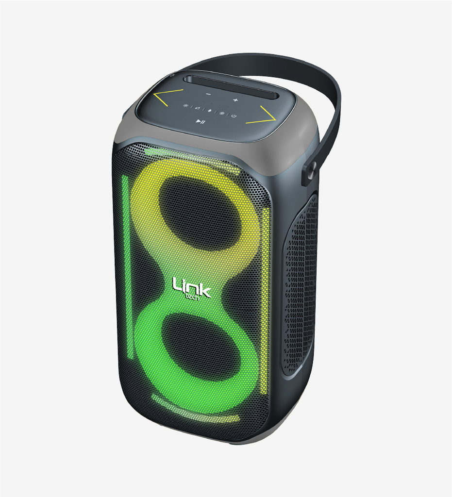 M404 RGB Işıklı Ayaklı Mikrofonlu 50W Bluetooth Hoparlör